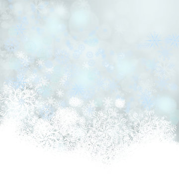 Merry Christmas: Background with stars and snowflakes