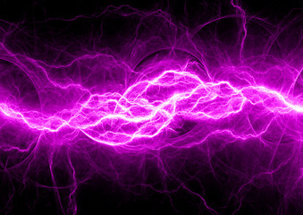 Naklejka premium Purple electrical power lightning