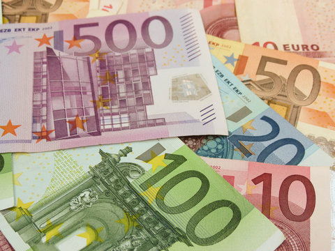 Euro banknotes