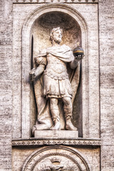 Fototapeta na wymiar Statue of roman christian warrior.