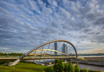 A bridge and clouds formation in Putrajaya, Malaysia