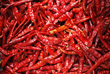 Dried red chilli, food ingredient