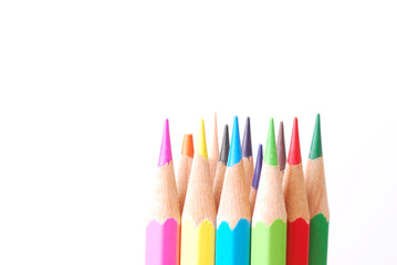 Colorful pencil on isolate background