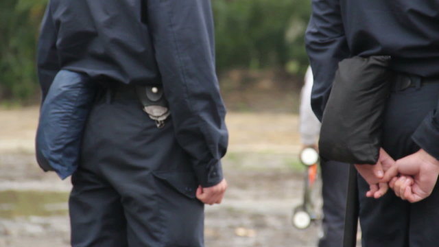 Military forces protect event security men serve to guard people