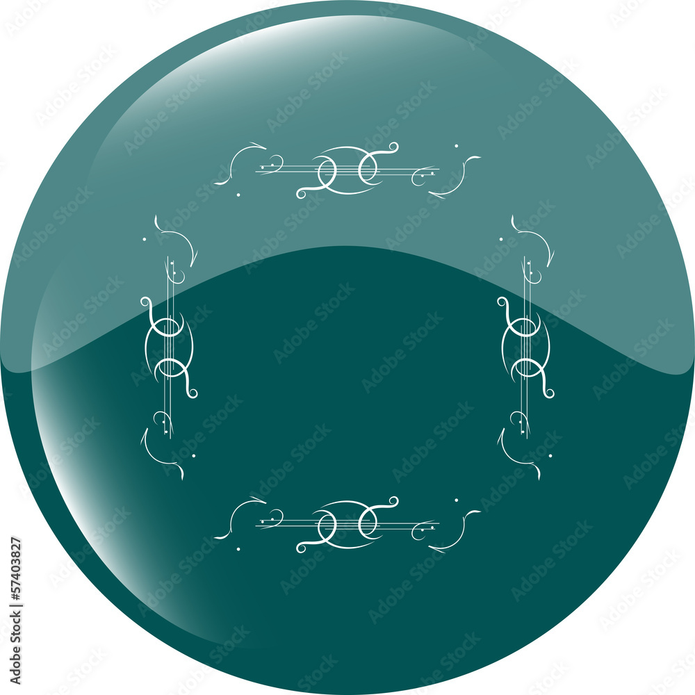 Poster glossy web buttons with abstract lines