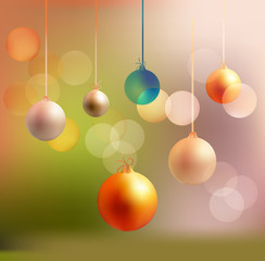 Naklejka na ściany i meble light Christmas background with light ball