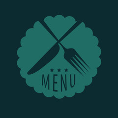 Fototapeta premium blue menu design