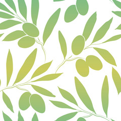 Vector pattern olive branch .For labels, packaging.