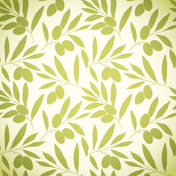 Vector pattern olive branch .For labels, packaging.