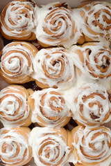 top view cinnamon buns