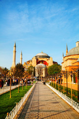 Fototapeta na wymiar Hagia Sophia in Istanbul, Turkey early in the morning