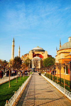 Hagia Sophia in Istanbul, Turkey early in the morning