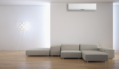 Interno con aria condizionata