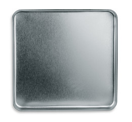Top view of empty metal box