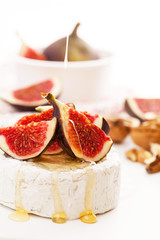 Camembert cheese, figs and honey