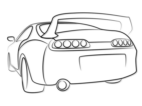 Japan Drift Spoiler Auto Tribal rhd