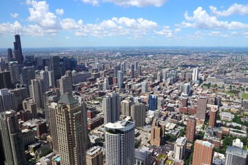 Obraz premium Chicago aerial view