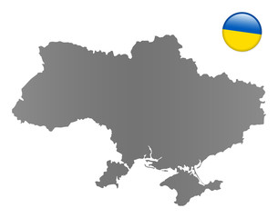 Obraz premium Ukraine-Landkarte
