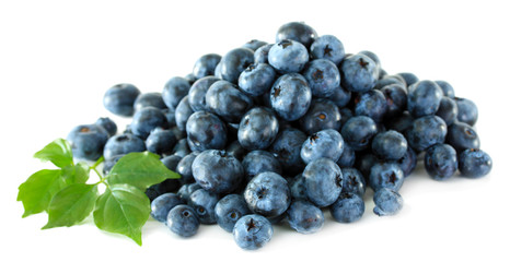 Blueberries isolated on white