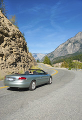 Naklejka premium Convertible on the Sea to Sky Highway in BC, Canada