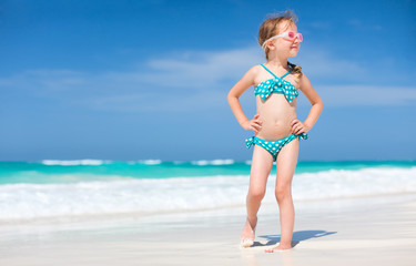Cute little girl at beach