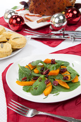 Roasted Pumpkin and Spinach Salad