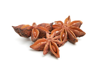 stars anise isolated on a white background
