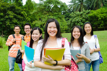 Fototapeta na wymiar Asian students