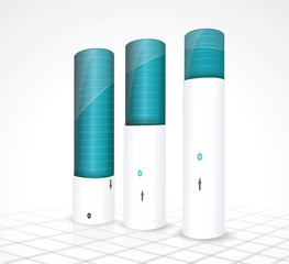 Modern box Design Minimal style infographic template