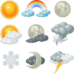Fotobehang Weather icons © Anna Velichkovsky