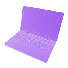 purple laptop computer