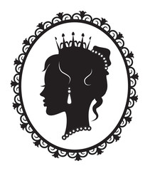 princess silhouette in the frame