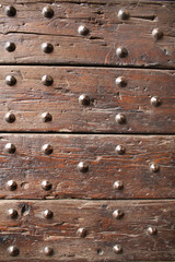 Ancient wood with rivets