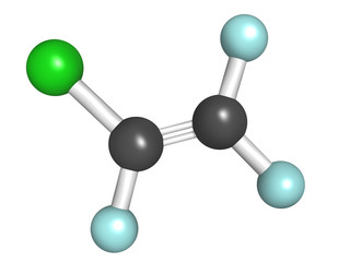 Chlorotrifluoroethy lene (CTFE) refrigerant molecule
