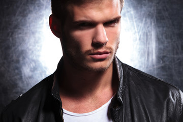 Fototapeta premium closeup of a young man fashion model