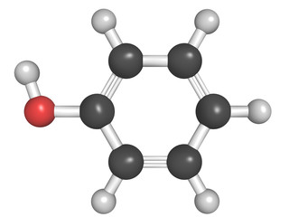Obraz premium Molecular model of phenol