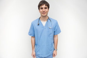 Male nurse smiling