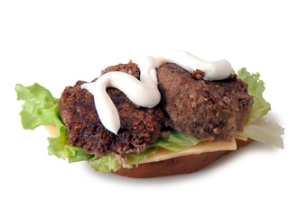 homemade beef hamburger