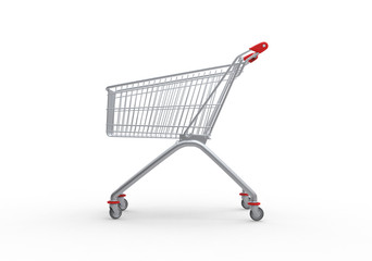 Shopping trolley, 3d render