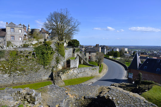 Village of Domfront in France