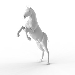 Obraz na płótnie Canvas Illustration of a white horse isolated on a white background