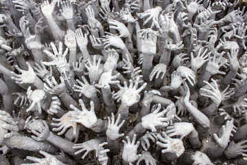Hands Statue from Hell From Hell at Wat Rong Khun, Thailand