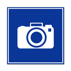 Cartel simbolo camara fotografica