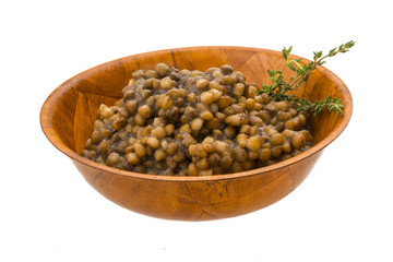 Backed lentils