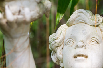 face of child sculpture