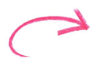 curved, red Arrow, chalk mark