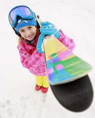 Skiing, winter sports - portrait of happy young skier