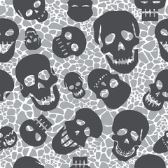 Fototapeta premium Seamless pattern with skulls