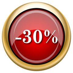 30 percent discount icon