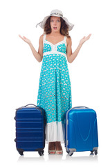 Woman preparing for travel on summer vacation